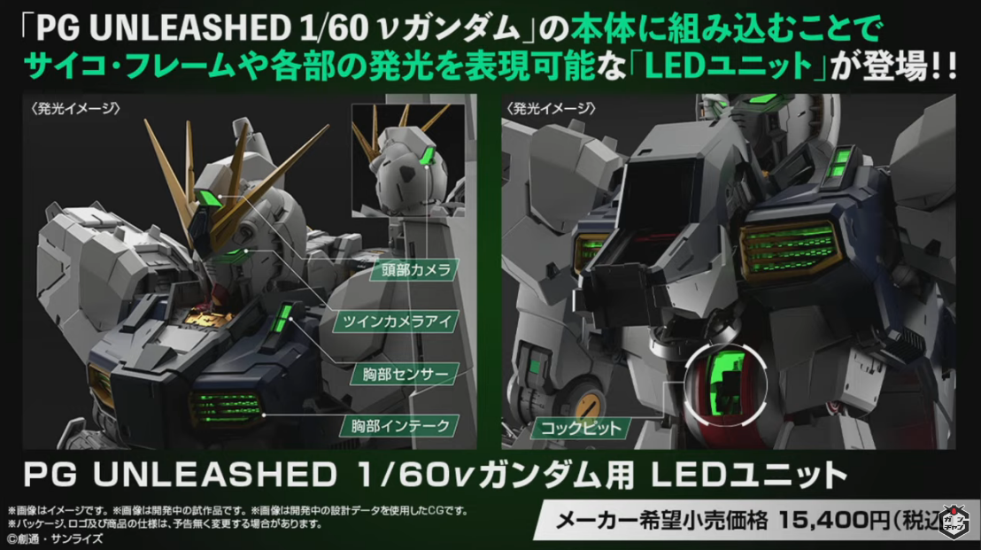 PERFECT GRADE UNLEASHED νガンダム 専用LEDユニット 商品画像